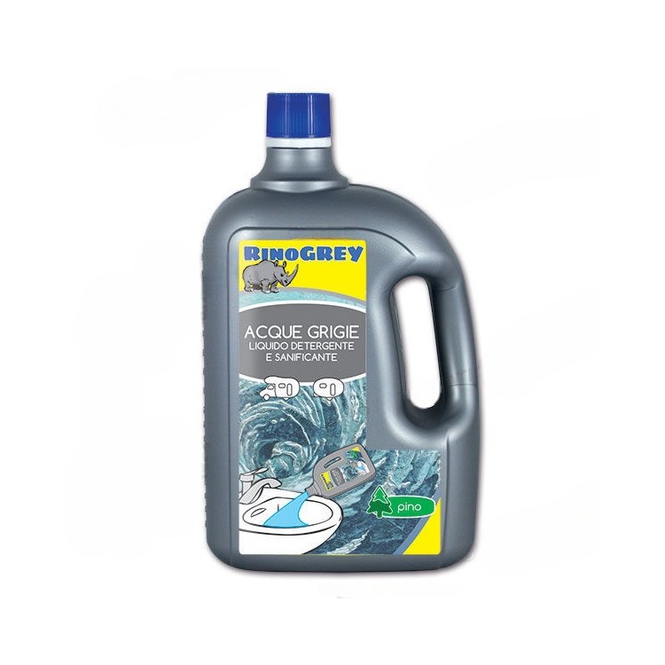 1 - Limpador de campista de água cinza líquido Rinogrey para drenos e tanques